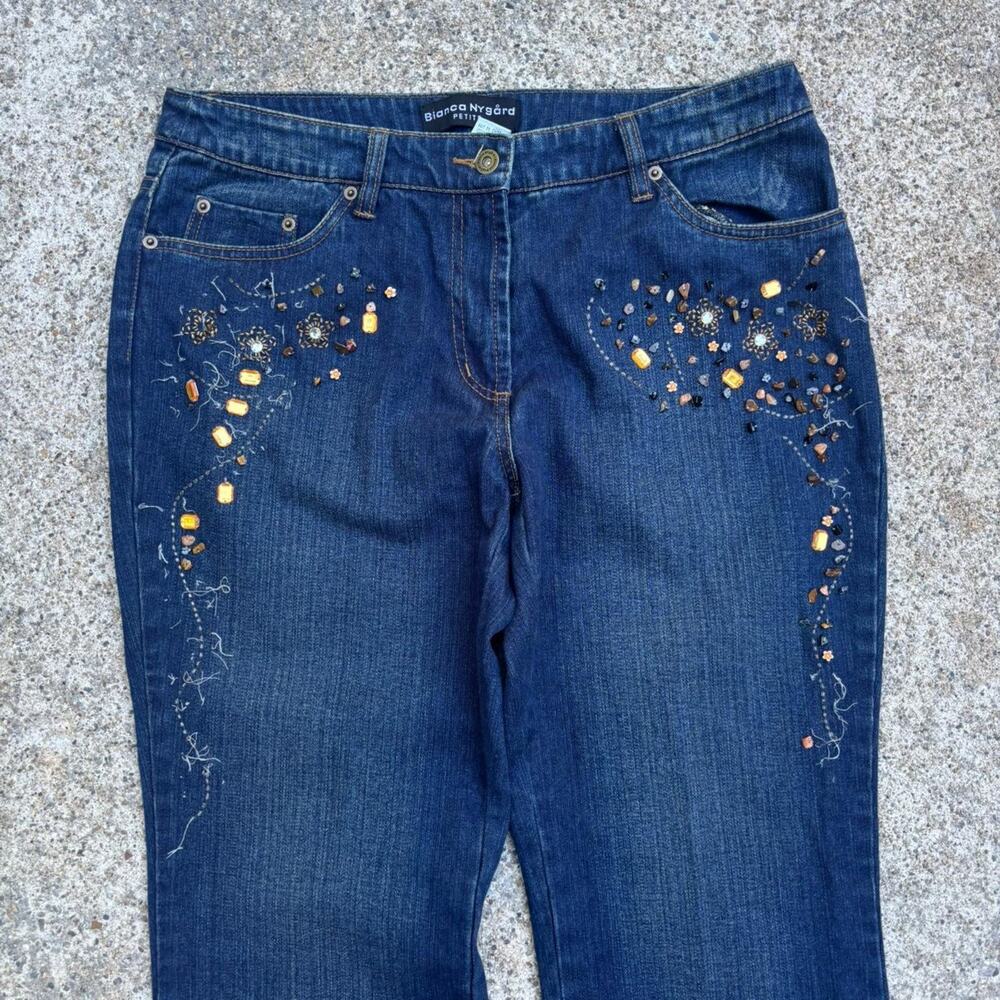 Womens Blue Y2K Style Gemstone Women’s Jeans